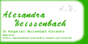 alexandra weissenbach business card